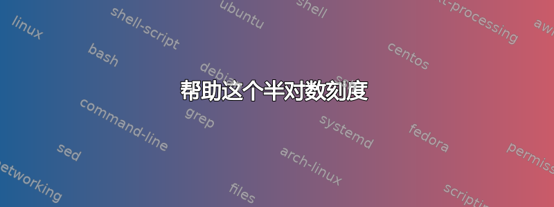 帮助这个半对数刻度