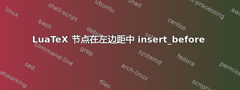 LuaTeX 节点在左边距中 insert_before