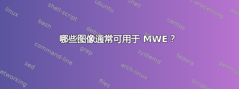 哪些图像通常可用于 MWE？