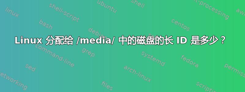 Linux 分配给 /media/ 中的磁盘的长 ID 是多少？