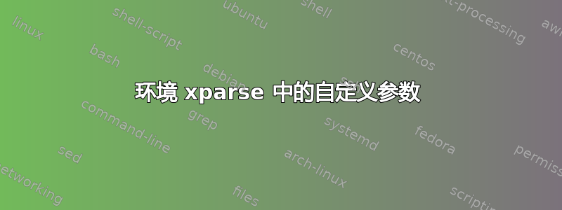 环境 xparse 中的自定义参数