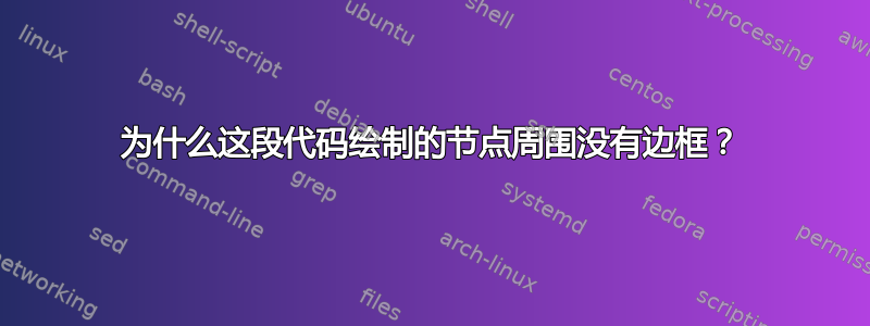 为什么这段代码绘制的节点周围没有边框？