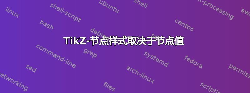 TikZ-节点样式取决于节点值