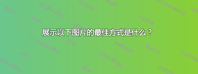 展示以下图片的最佳方式是什么？