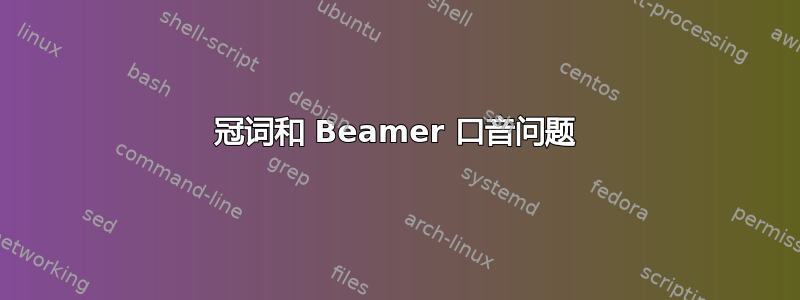 冠词和 Beamer 口音问题