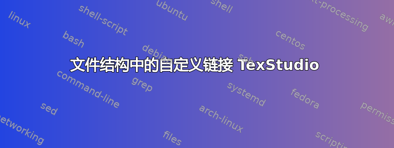 文件结构中的自定义链接 TexStudio