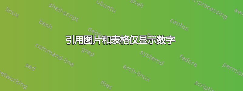 引用图片和表格仅显示数字