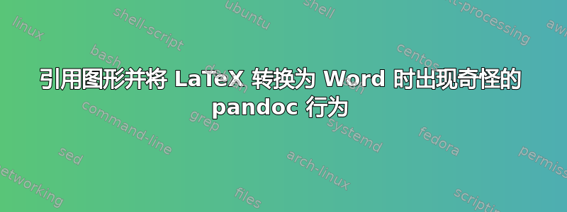 引用图形并将 LaTeX 转换为 Word 时出现奇怪的 pandoc 行为