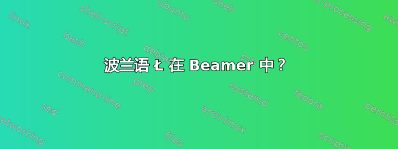 波兰语 Ł 在 Beamer 中？