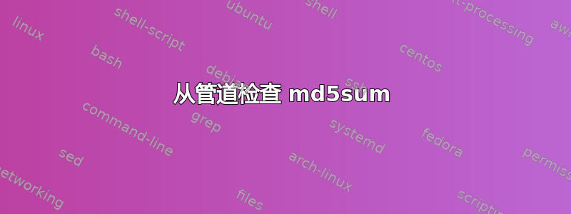 从管道检查 md5sum