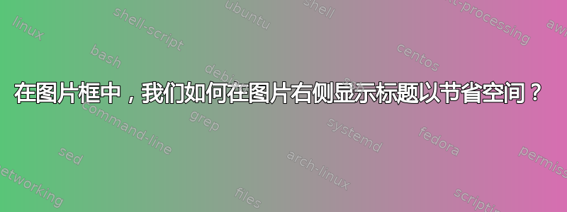 在图片框中，我们如何在图片右侧显示标题以节省空间？