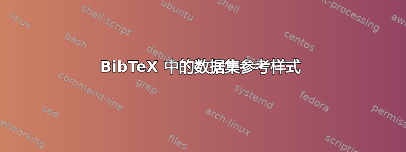 BibTeX 中的数据集参考样式