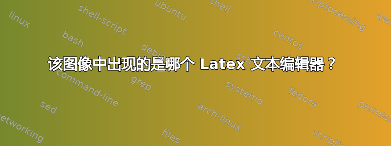 该图像中出现的是哪个 Latex 文本编辑器？