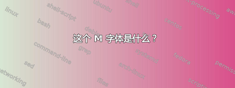 这个 M 字体是什么？