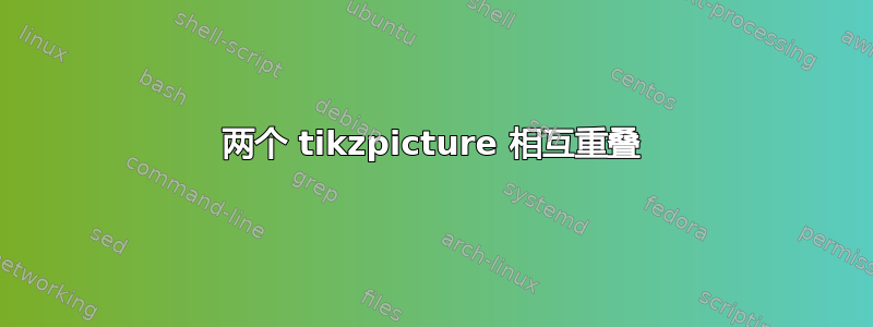 两个 tikzpicture 相互重叠