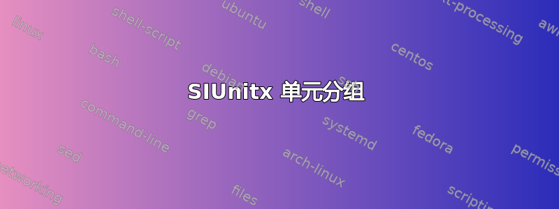 SIUnitx 单元分组