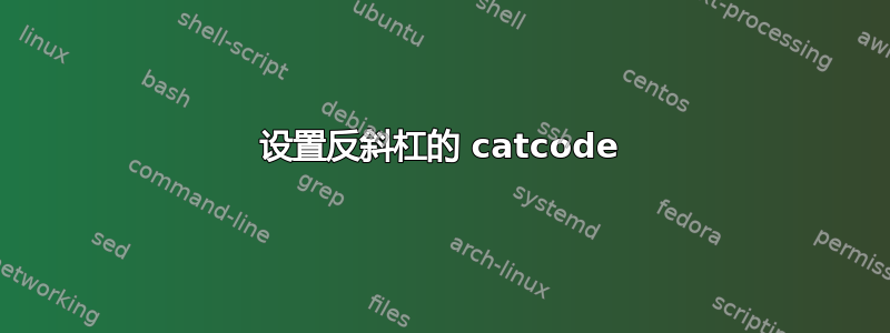 设置反斜杠的 catcode