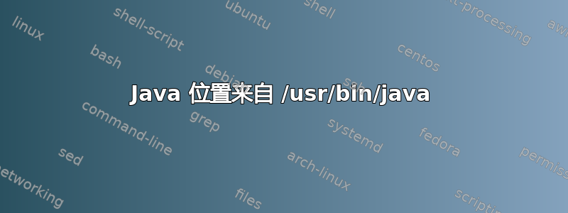 Java 位置来自 /usr/bin/java