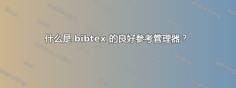 什么是 bibtex 的良好参考管理器？