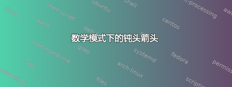 数学模式下的钝头箭头