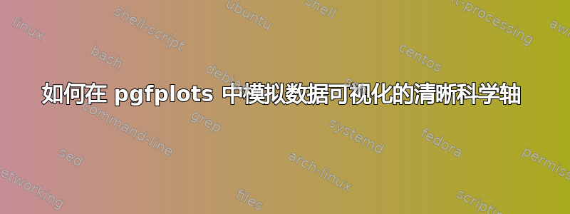 如何在 pgfplots 中模拟数据可视化的清晰科学轴