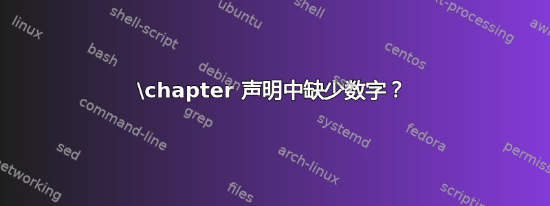 \chapter 声明中缺少数字？