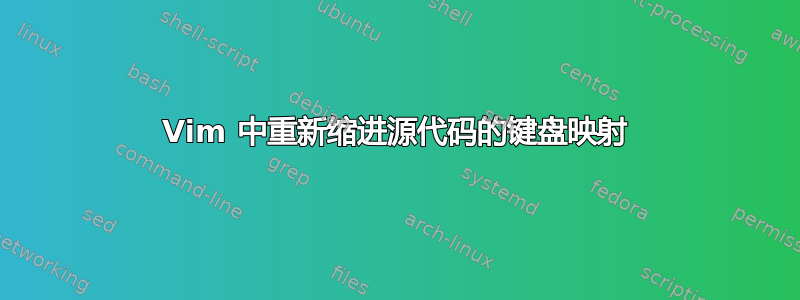 Vim 中重新缩进源代码的键盘映射