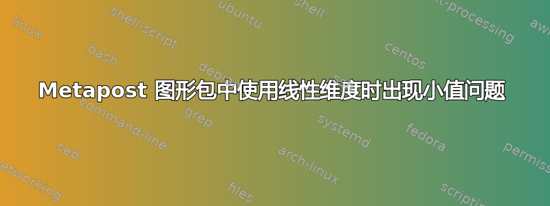 Metapost 图形包中使用线性维度时出现小值问题