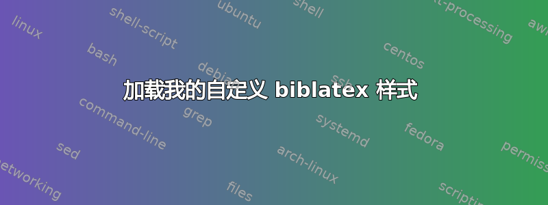 加载我的自定义 biblatex 样式