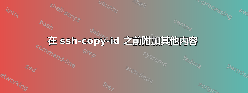 在 ssh-copy-id 之前附加其他内容