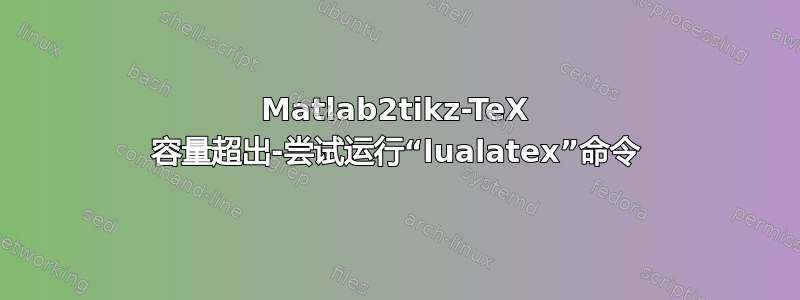 Matlab2tikz-TeX 容量超出-尝试运行“lualatex”命令