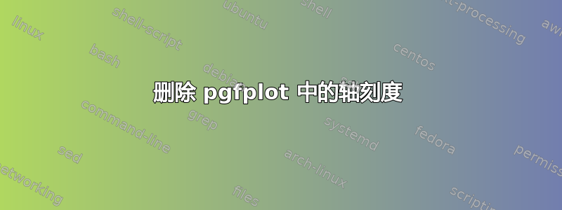 删除 pgfplot 中的轴刻度