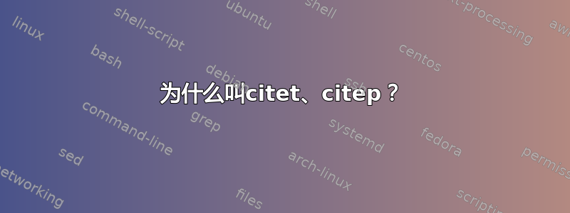 为什么叫citet、citep？