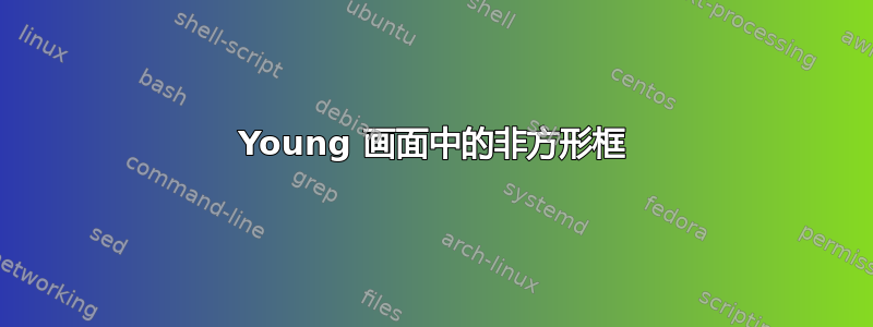 Young 画面中的非方形框