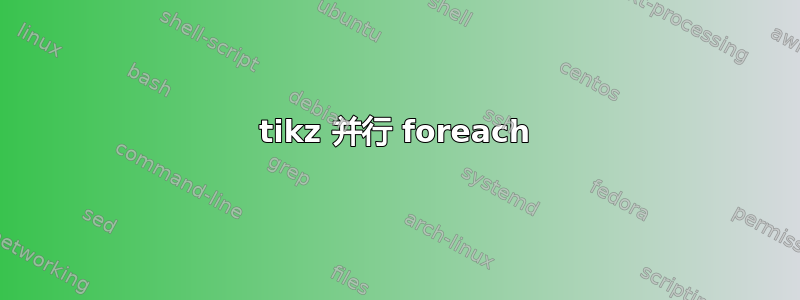 tikz 并行 foreach