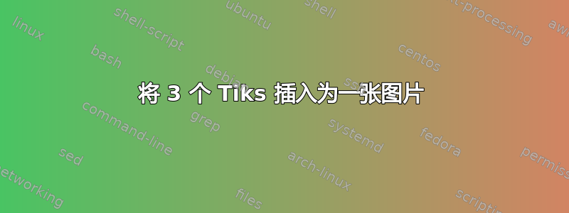 将 3 个 Tiks 插入为一张图片