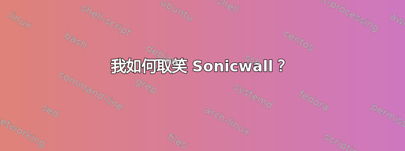 我如何取笑 Sonicwall？