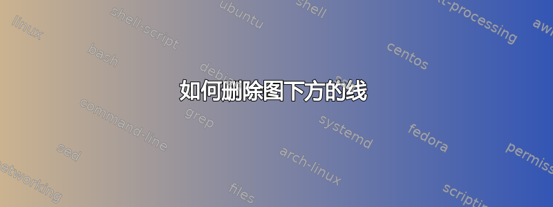 如何删除图下方的线