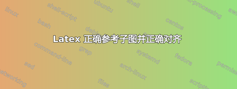 Latex 正确参考子图并正确对齐