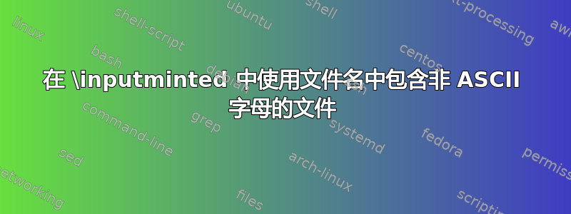 在 \inputminted 中使用文件名中包含非 ASCII 字母的文件