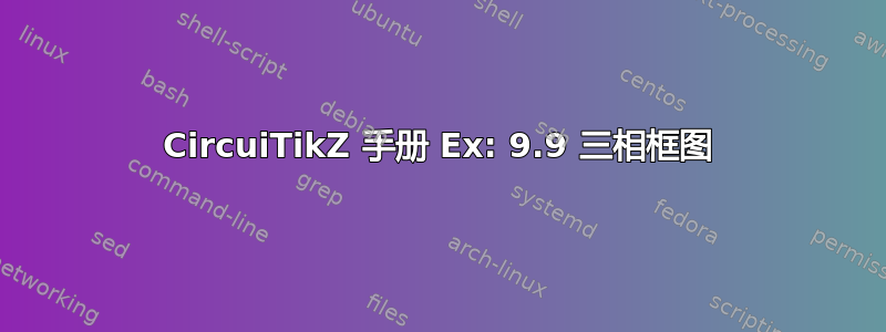 CircuiTikZ 手册 Ex: 9.9 三相框图