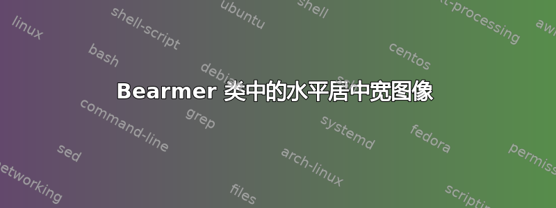 Bearmer 类中的水平居中宽图像