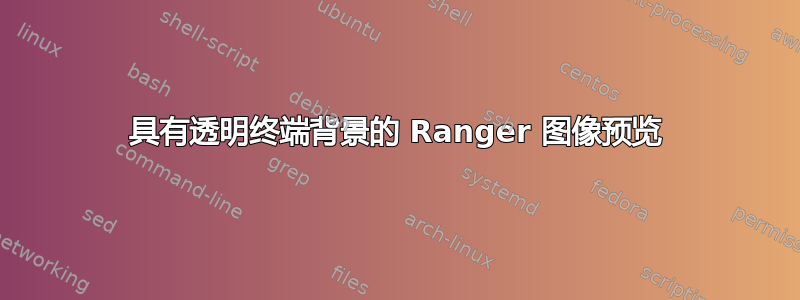 具有透明终端背景的 Ranger 图像预览