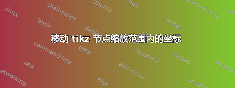 移动 tikz 节点缩放范围内的坐标