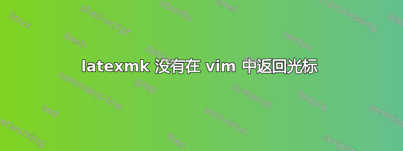 latexmk 没有在 vim 中返回光标