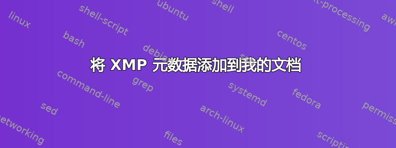 将 XMP 元数据添加到我的文档