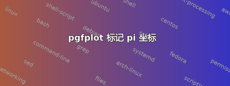 pgfplot 标记 pi 坐标 