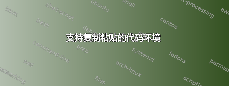 支持复制粘贴的代码环境