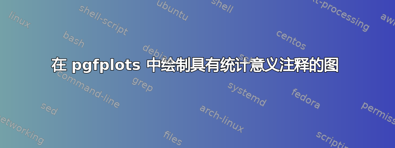 在 pgfplots 中绘制具有统计意义注释的图