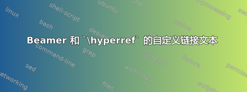 Beamer 和 `\hyperref` 的自定义链接文本